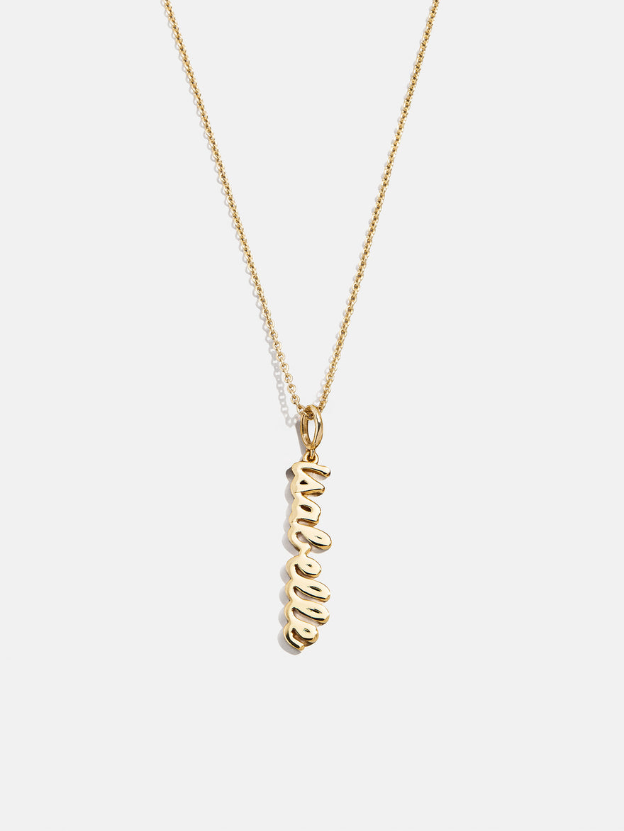 Mini Gold Script Cluster Custom Nameplate Necklace - 1 Name