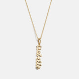 Mini Gold Script Cluster Custom Nameplate Necklace - 1 Name