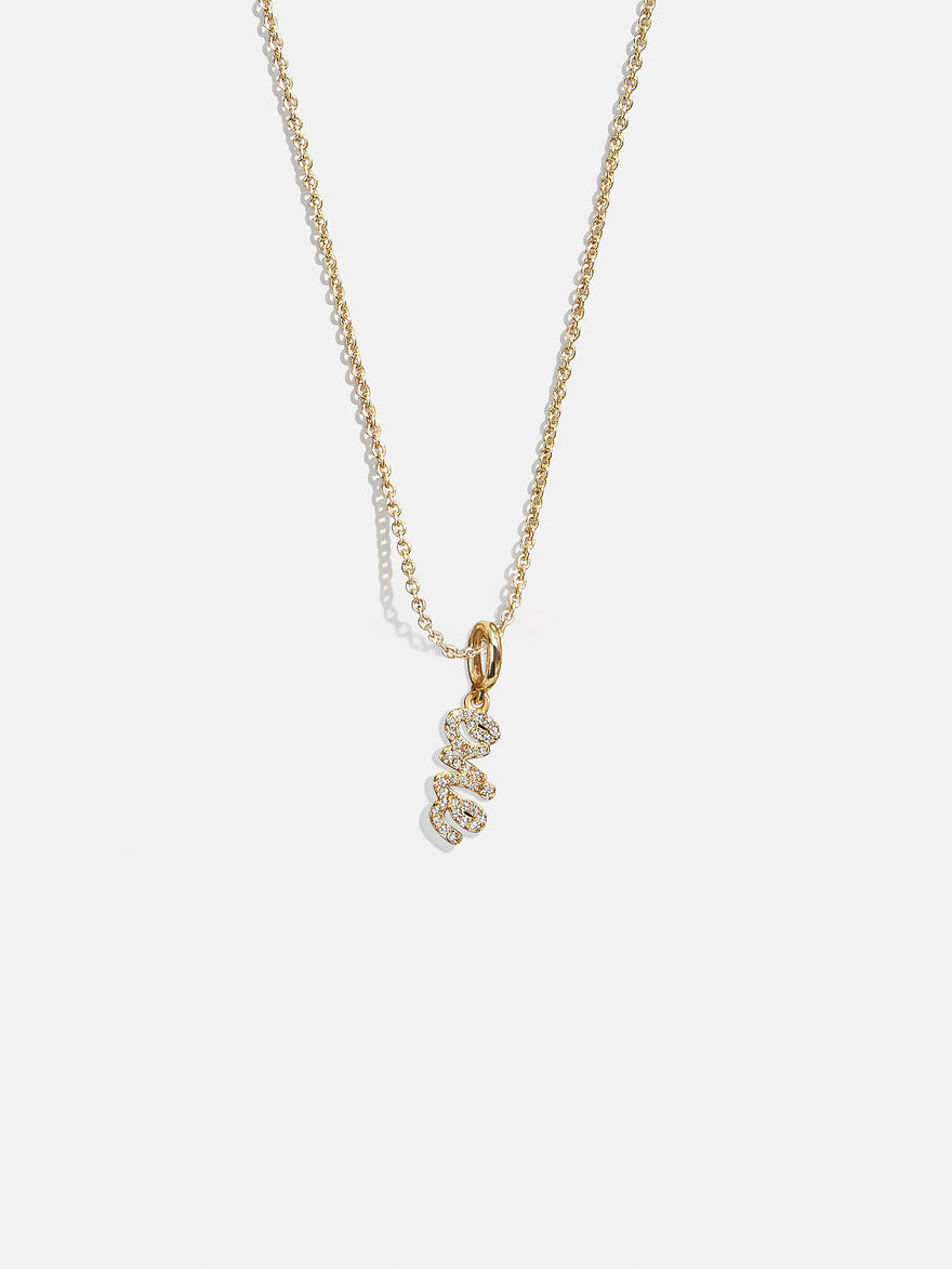 Mini Pavé Script Cluster Custom Nameplate Necklace - 1 Name