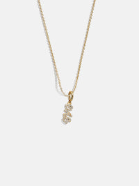 Mini Pavé Script Cluster Custom Nameplate Necklace - 1 Name