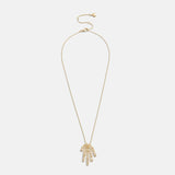 Mini Gold Block Cluster Custom Nameplate Necklace - 1 Name