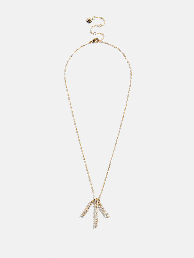 BaubleBar Mini Pave Block Cluster Custom Nameplate Necklace - 4 Names - 
    Get Gifting Early: 20% Off Custom
  
