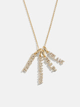 BaubleBar Mini Pave Block Cluster Custom Nameplate Necklace - 4 Names - 
    Get Gifting Early: 20% Off Custom
  
