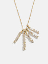 BaubleBar Mini Pave Block Cluster Custom Nameplate Necklace - 5 Names - 
    Get Gifting Early: 20% Off Custom
  
