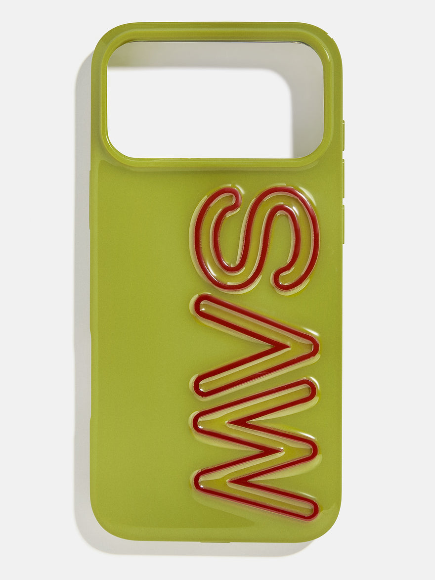 Fine Line Custom iPhone Case - Olive/Brown