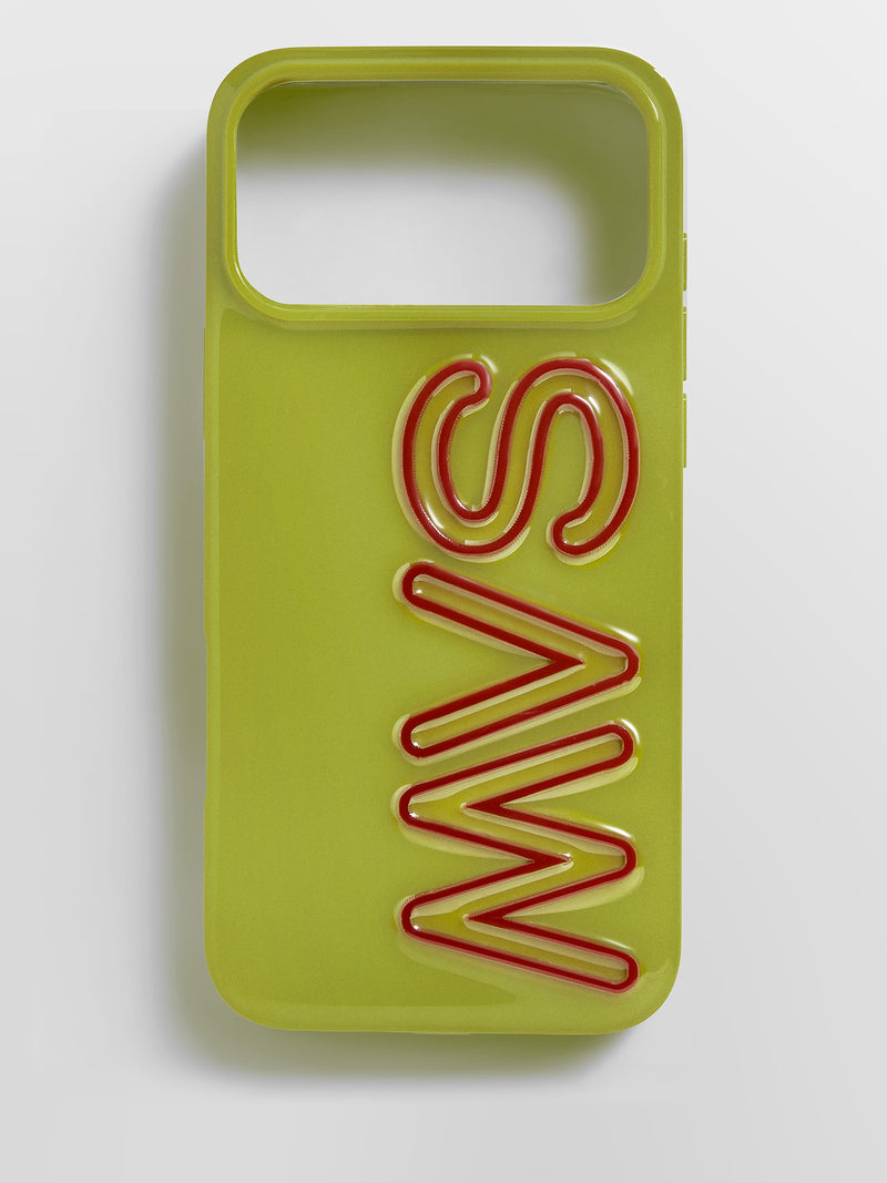 Fine Line Custom iPhone Case - Olive Green/Dark Brown