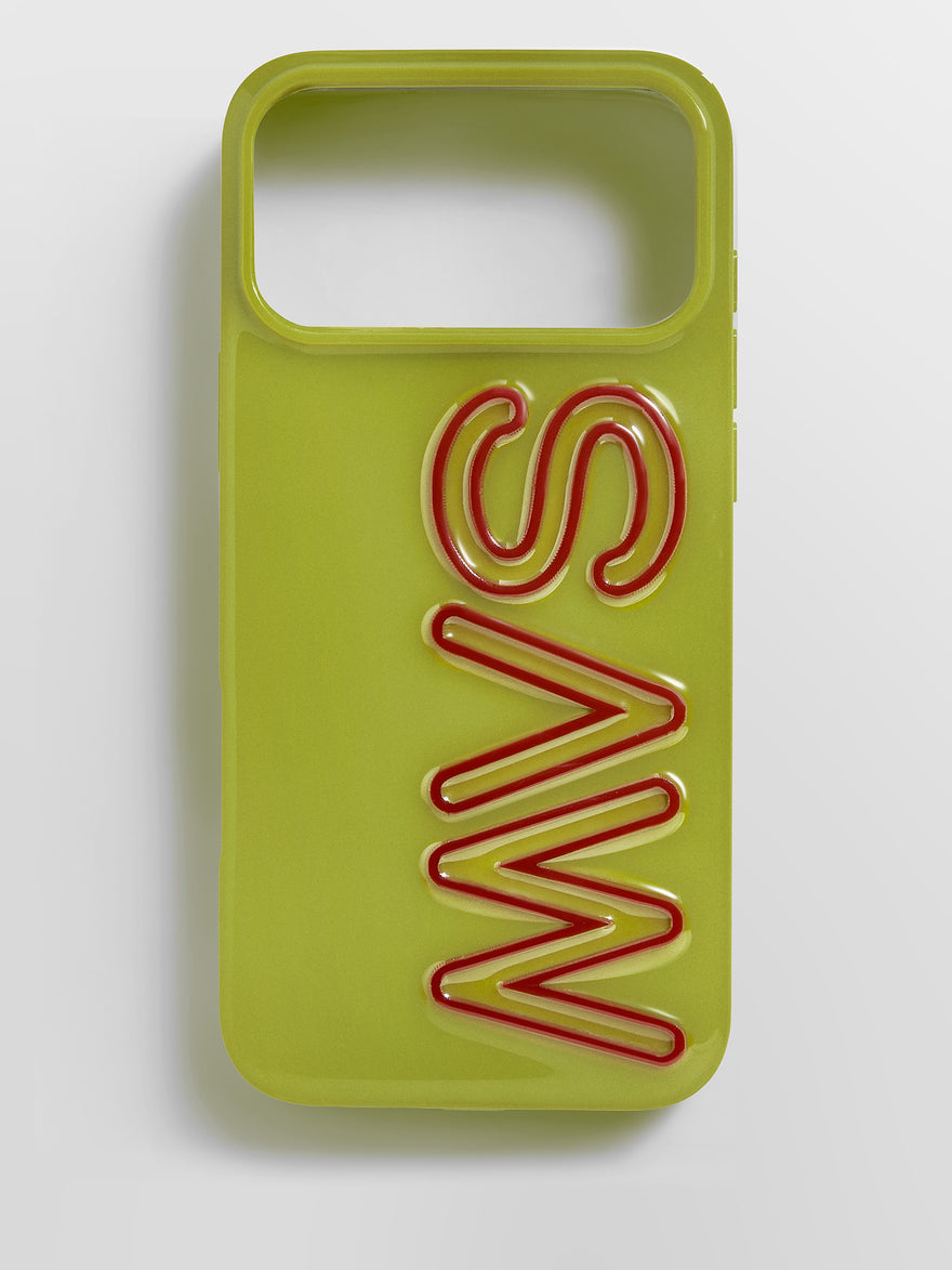 Fine Line Custom iPhone Case - Olive Green/Dark Brown