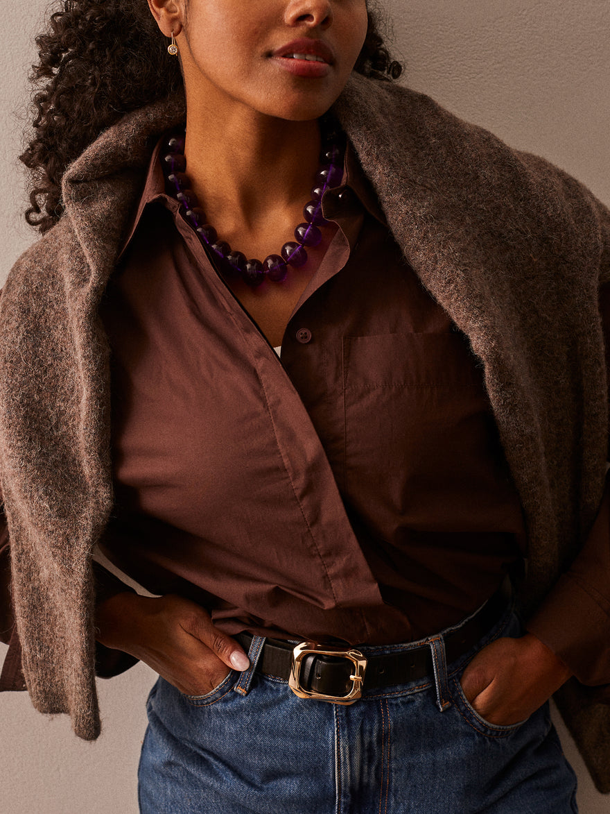 Joan Semi-Precious Necklace - Amethyst