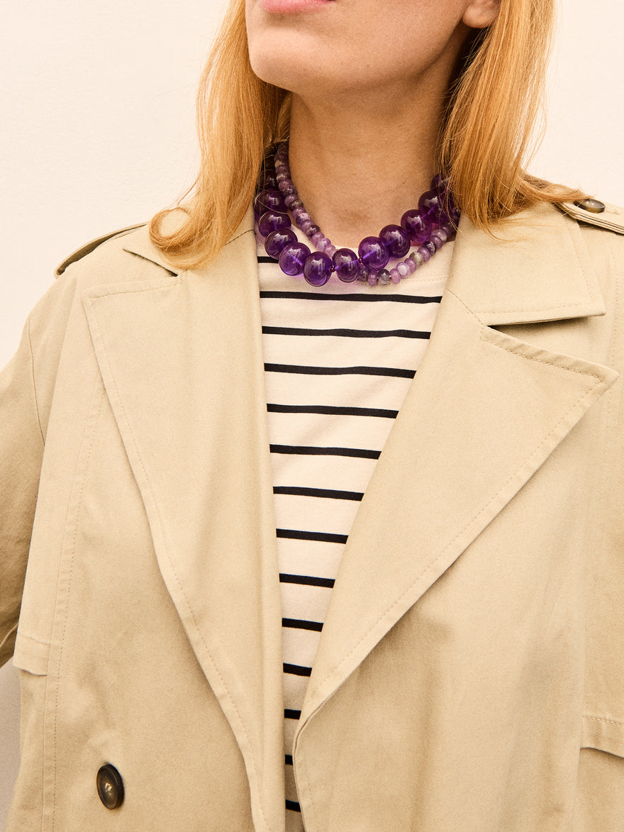 Joan Semi-Precious Necklace - Amethyst