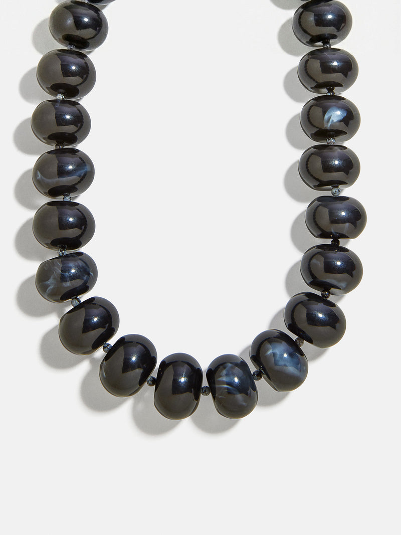 Joan Semi-Precious Necklace - Obsidian