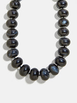 BaubleBar Joan Semi-Precious Necklace - Obsidian - 
    Obsidian chunky bead necklace
  

