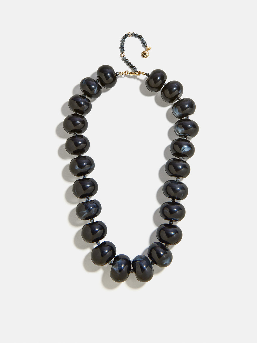 Joan Semi-Precious Necklace - Obsidian