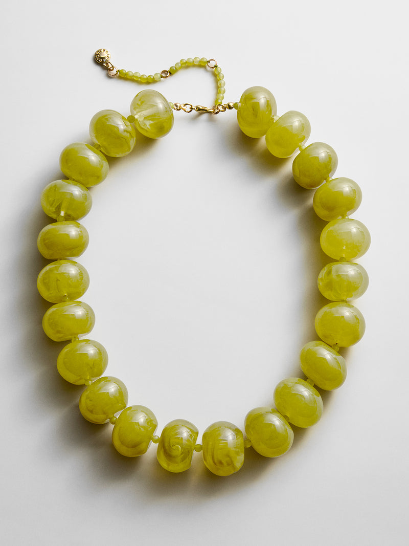 Joan Semi-Precious Necklace - Olive