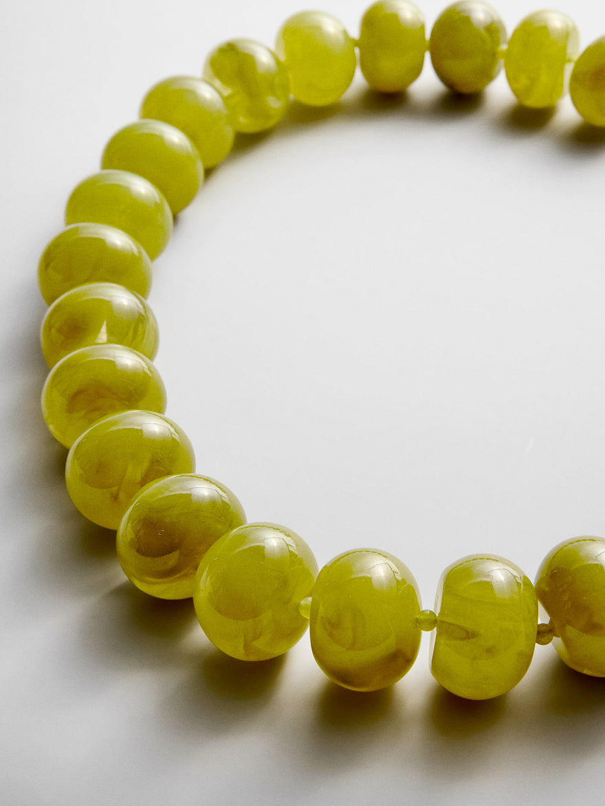 Joan Semi-Precious Necklace - Olive