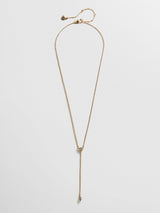 BaubleBar Evil Eye Lariat Necklace - Gold/Pavé - 
    Gold Y-shaped necklace
  
