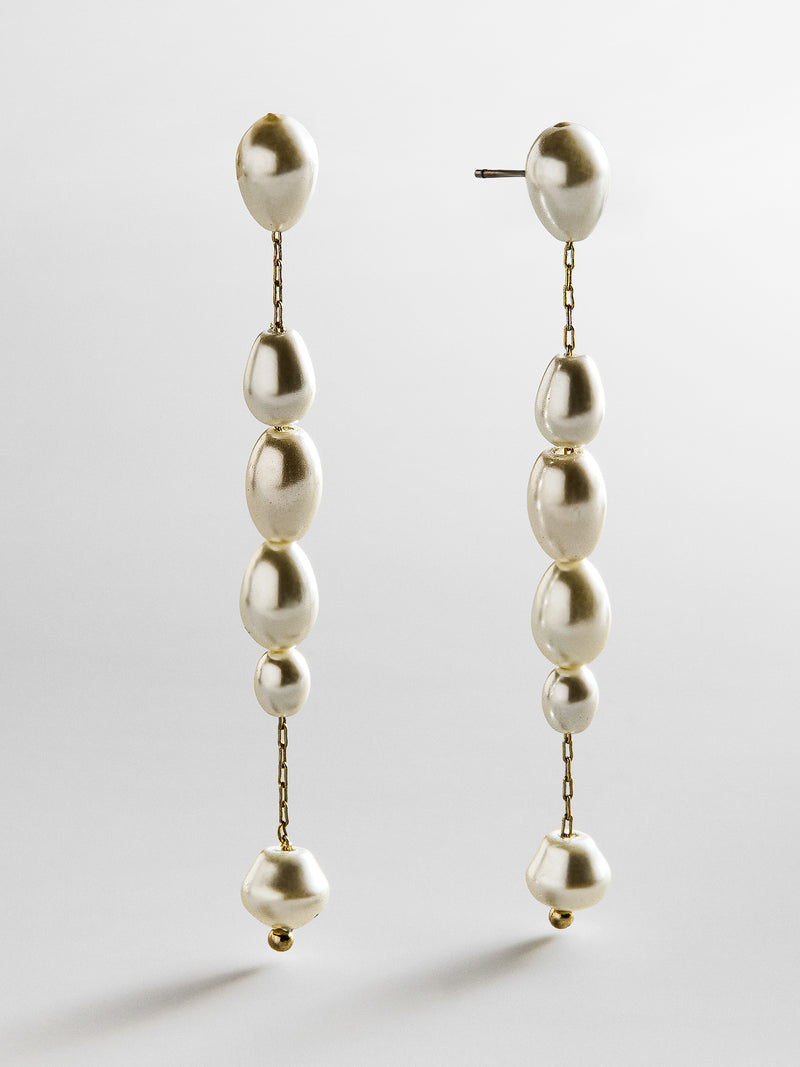 Cindy Pearl Earrings - Gold/Pearl