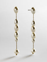BaubleBar Cindy Pearl Earrings - Gold/Pearl - 
    Pearl drop earrings 
  
