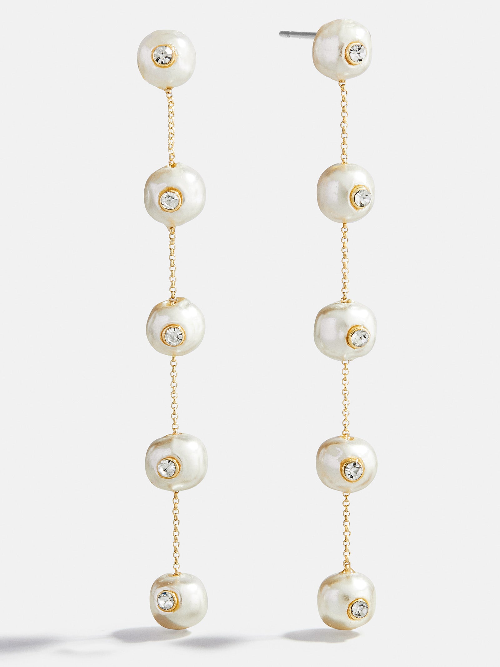 Blair Pearl & Crystal Earrings - Gold/Pearl