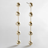Blair Pearl & Crystal Earrings - Gold/Pearl