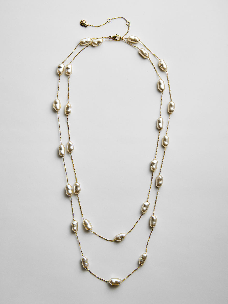 Teagan Long Pearl Necklace - Teagan Long Pearl Necklace