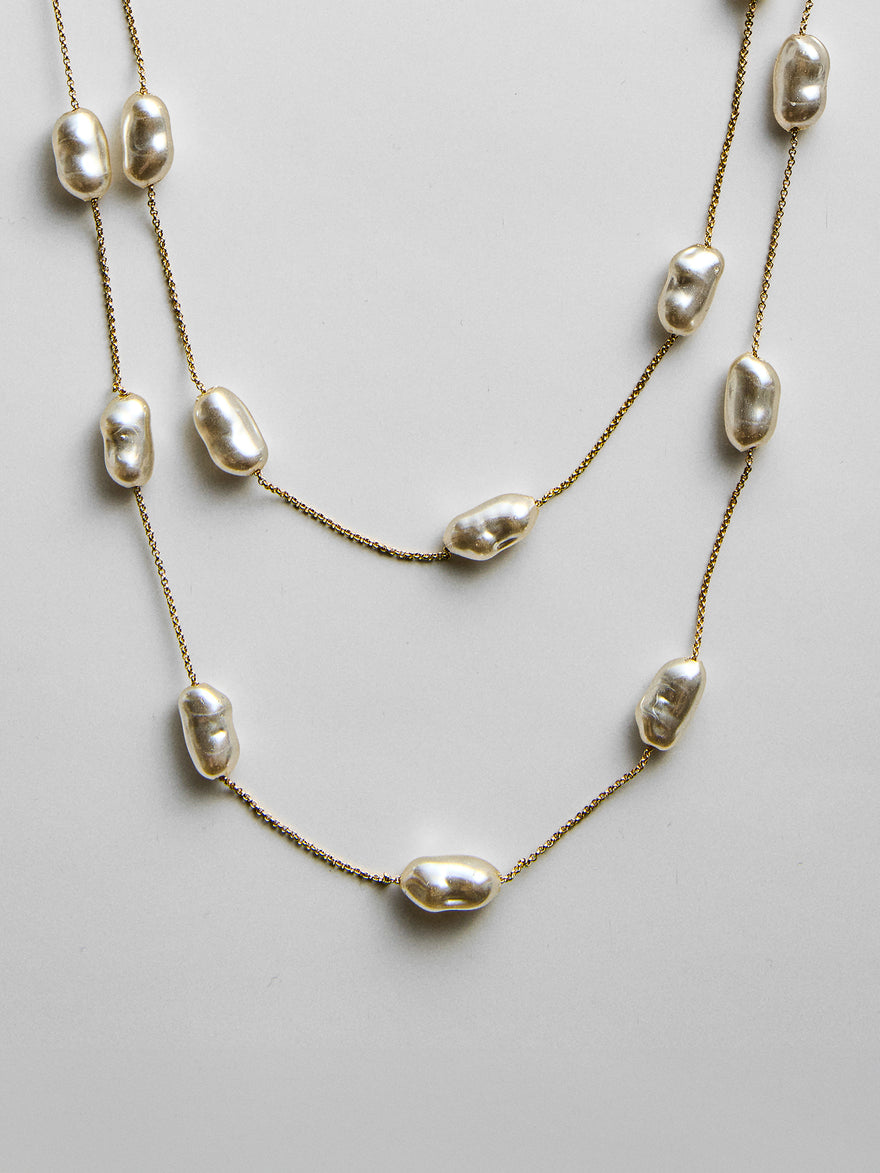 Teagan Long Pearl Necklace - Teagan Long Pearl Necklace