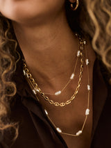 BaubleBar Teagan Long Pearl Necklace - Teagan Long Pearl Necklace - 
    Gold chain for necklace layering
  
