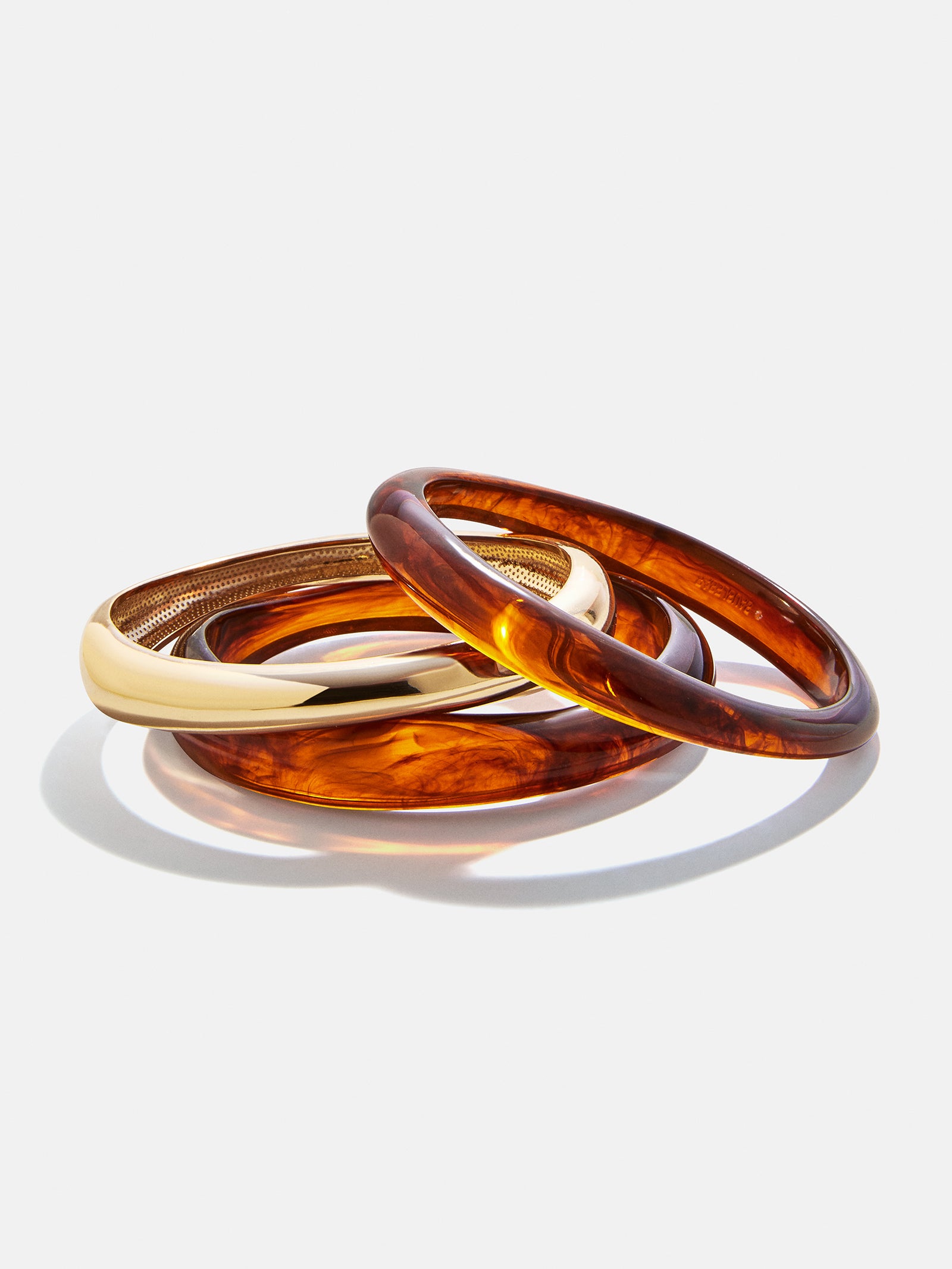 Raven Resin Bangle Set - Tiger's Eye