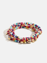 BaubleBar Indya Evil Eye Layered Bracelet Set - Multi - 
    Set of five beaded bracelets
  
