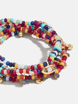 BaubleBar Indya Evil Eye Layered Bracelet Set - Multi - 
    Set of five beaded bracelets
  
