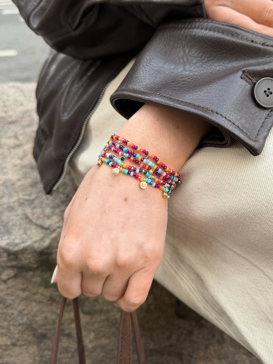 Indya Evil Eye Layered Bracelet Set - Multi