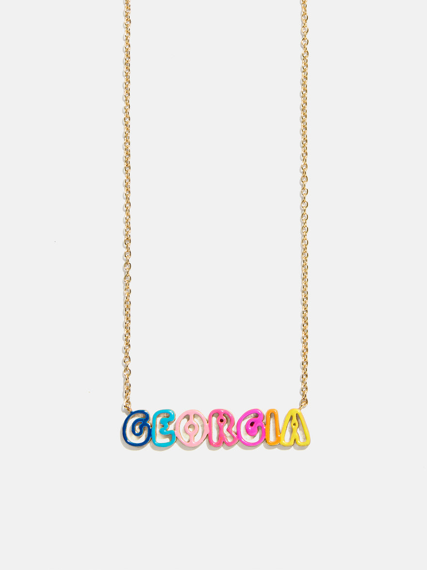 Color Me Mine Kids’ Custom Nameplate Necklace - Multi