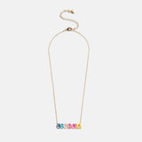 Color Me Mine Kids’ Custom Nameplate Necklace - Multi