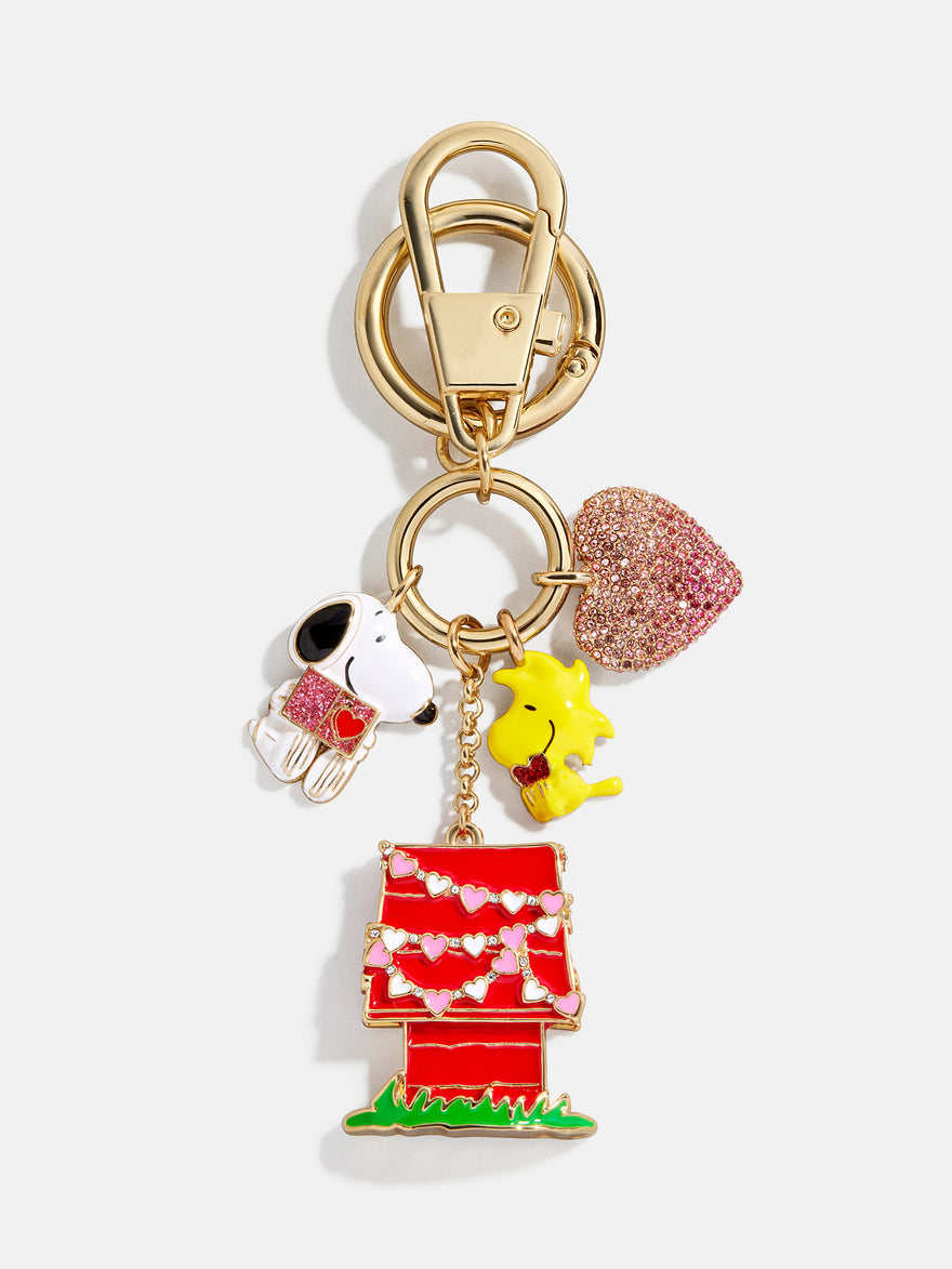 Peanuts Dynamic Duo Valentine’s Day Bag Charm - Gold/Red