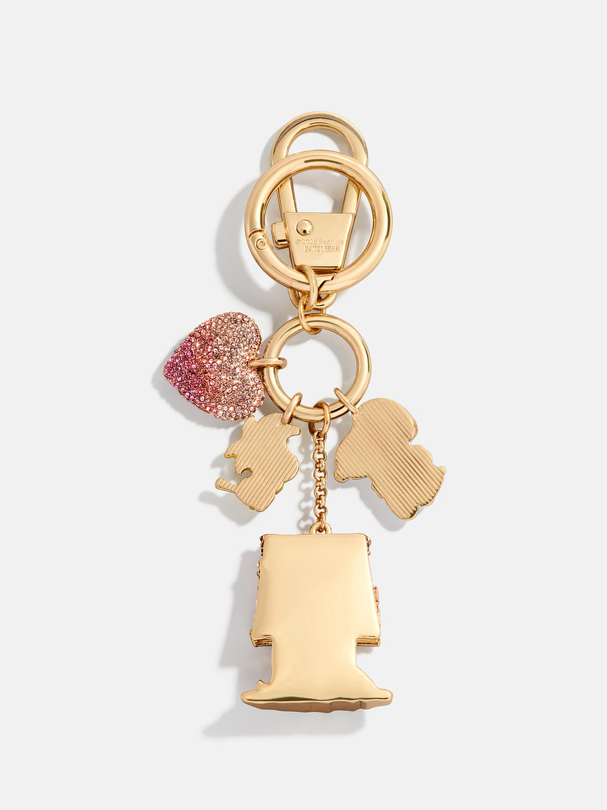 Peanuts Dynamic Duo Valentine’s Day Bag Charm - Gold/Red
