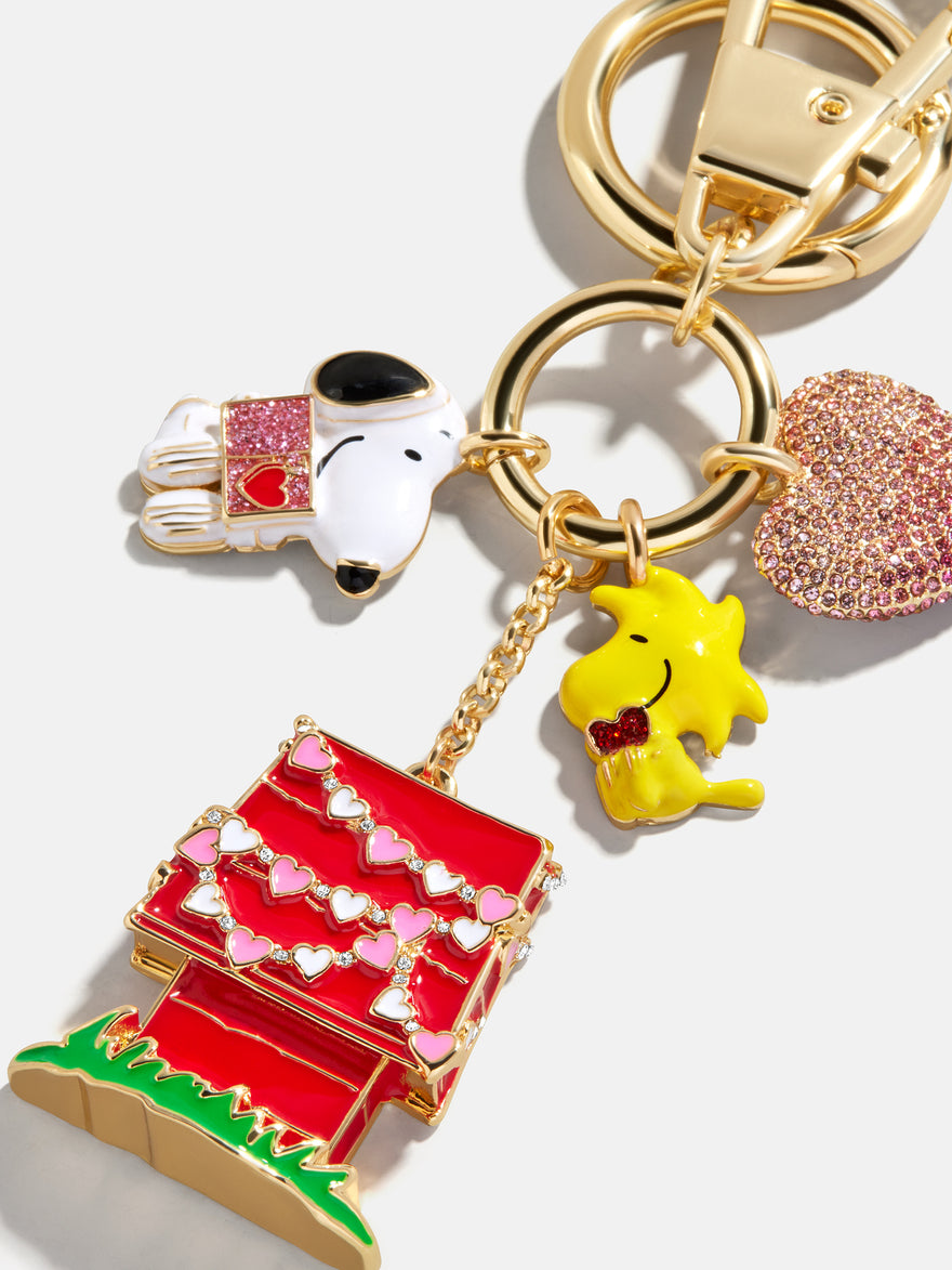 Peanuts Dynamic Duo Valentine’s Day Bag Charm - Gold/Red