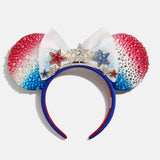 Disney Minnie Mouse Jeweled Americana Ears Headband - Minnie Mouse Jeweled Americana Ears