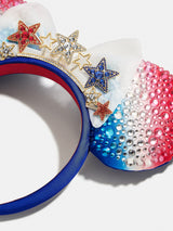 BaubleBar Disney Minnie Mouse Jeweled Americana Ears Headband - Minnie Mouse Jeweled Americana Ears - 
    4th of July Disney ears 
  
