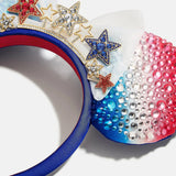 Disney Minnie Mouse Jeweled Americana Ears Headband - Minnie Mouse Jeweled Americana Ears