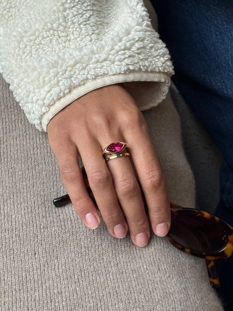 BaubleBar Marquise - 
    Statement gold ring
  
