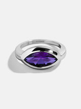 BaubleBar Marquise - 
    Statement silver ring 
  
