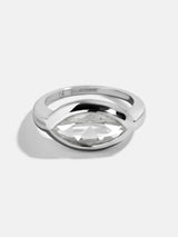 BaubleBar Marquise - 
    Statement silver ring 
  
