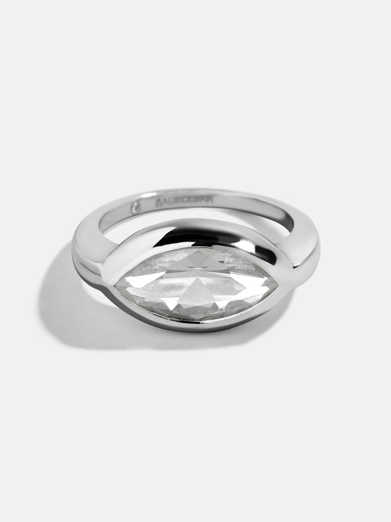 BaubleBar Marquise - 
    Statement silver ring 
  
