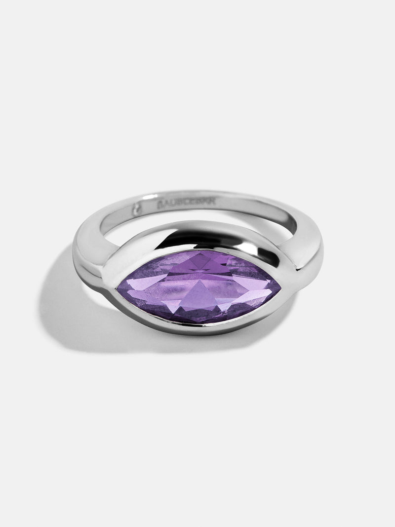 BaubleBar Marquise - 
    Statement silver ring 
  
