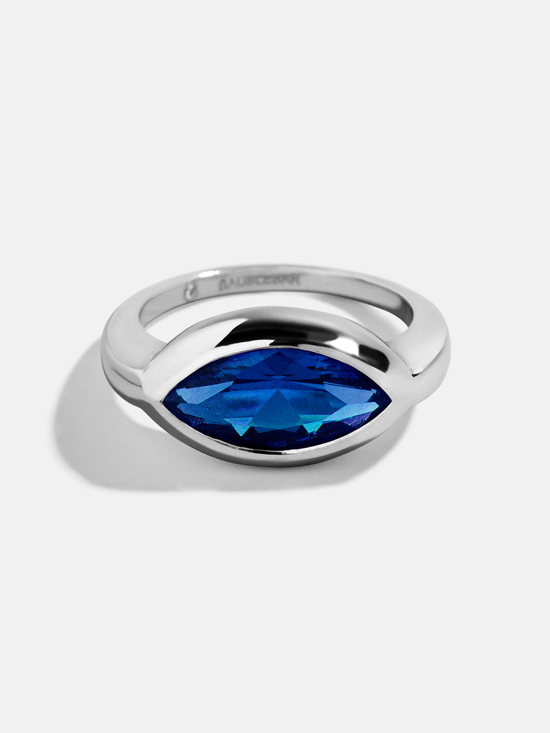 BaubleBar Marquise - 
    Statement silver ring 
  

