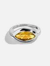 BaubleBar Marquise - 
    Statement silver ring 
  
