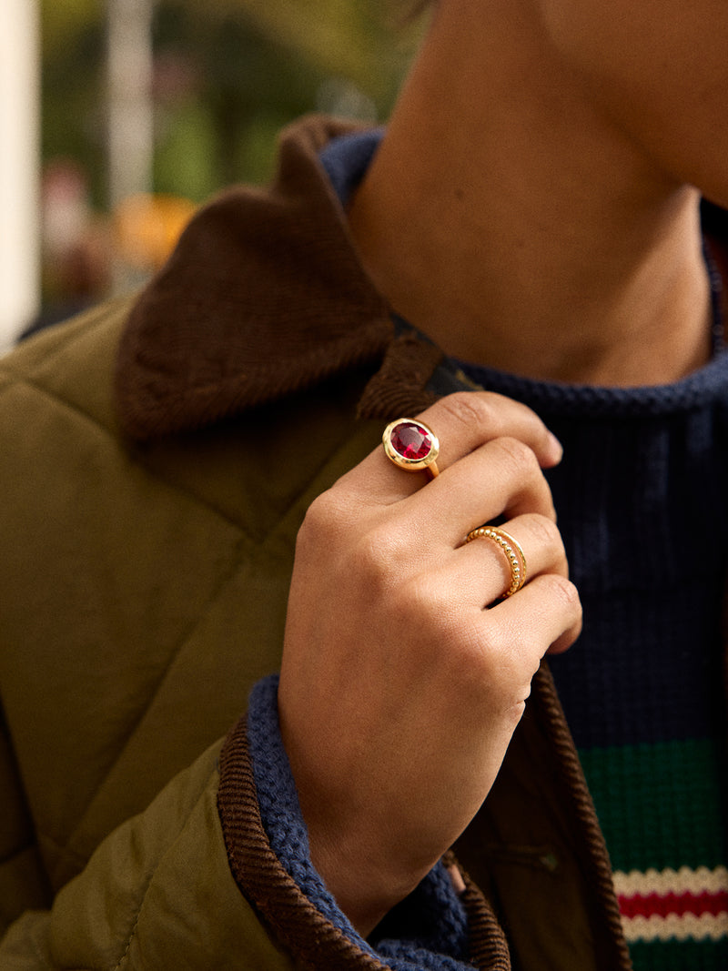 BaubleBar Oval - 
    Statement gold ring
  
