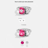 Toi et Moi Custom Birthstone Ring - Silver 8