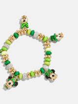 BaubleBar Disney Mickey & Friends St. Patricks Day Charm Bracelet - Green - 
    Green beaded bracelet for stacking
  

