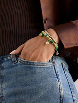 BaubleBar Disney Mickey & Friends St. Patricks Day Charm Bracelet - Green - 
    Green beaded bracelet for stacking
  
