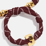 Knotty Varsity Number Custom Bracelet - Maroon Single Digit